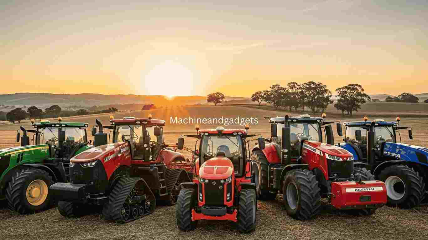 Top 5 Tractor Companies USA 2025 logo collage featuring leading brands