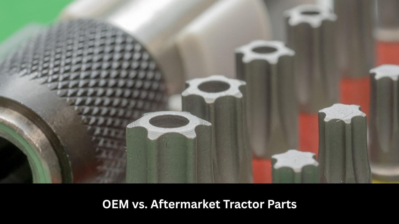 Comparison chart of OEM and aftermarket tractor parts highlighting pricing, quality, compatibility, and durability metrics.
